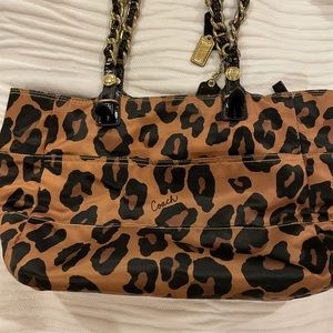 Cheetah print authentic COACH bag.